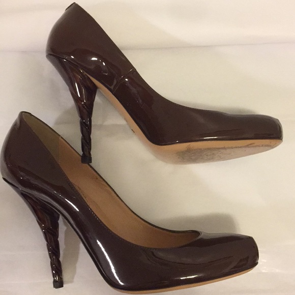 Emporio Armani Shoes - Emporio Armani chocolate brown patent leather shoe